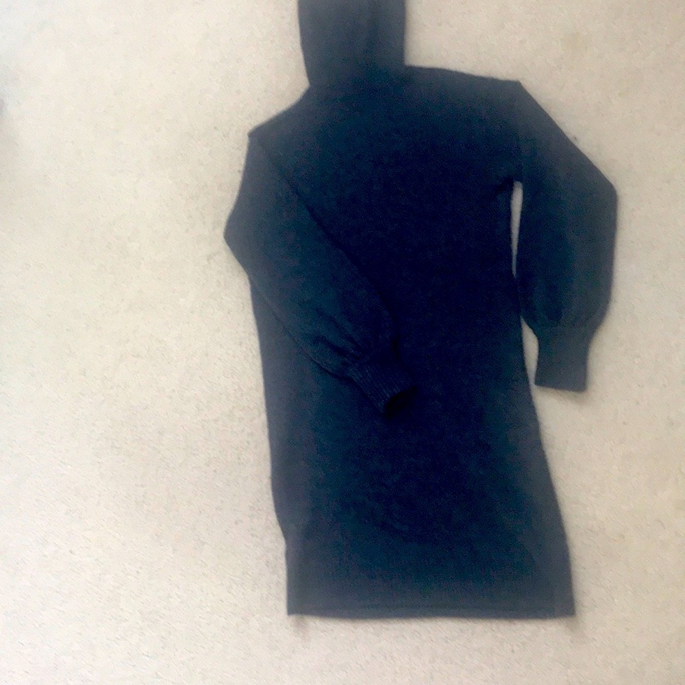 NWT Jcrew merino wool charcoal Heather gray turtleneck sweater dress.